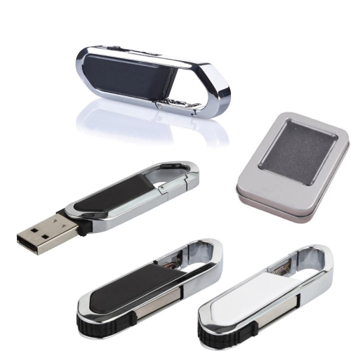 8 GB metall plast nyckelring USB-minne